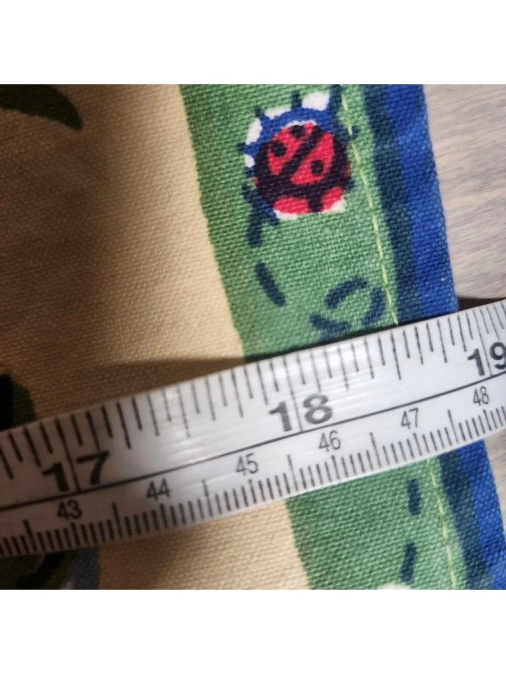 Y2k‎ Dazca Set of 5 Cotton Placemats Floral Ladybug Blue Green Yellow Kitchen